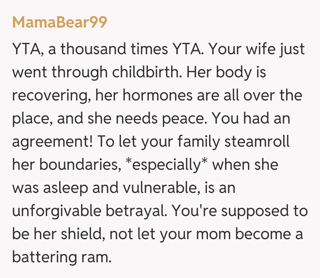 Comentariu de la MamaBear99