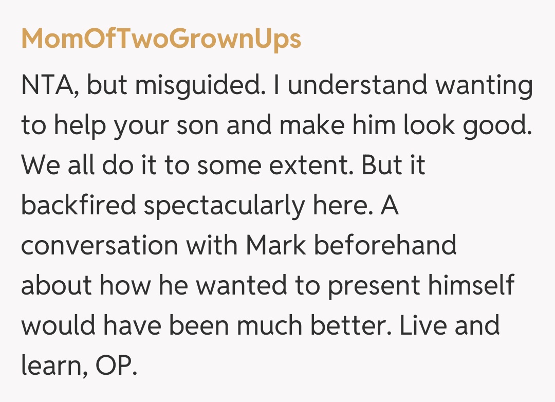 Comentariu de la MomOfTwoGrownUps