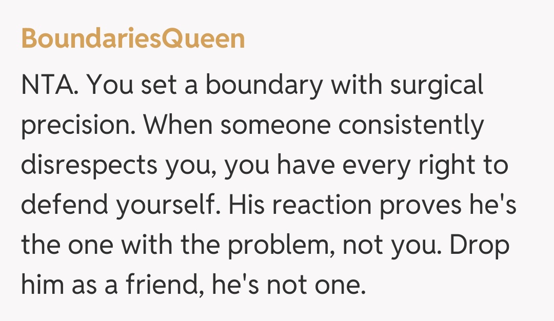 Comentariu de la BoundariesQueen