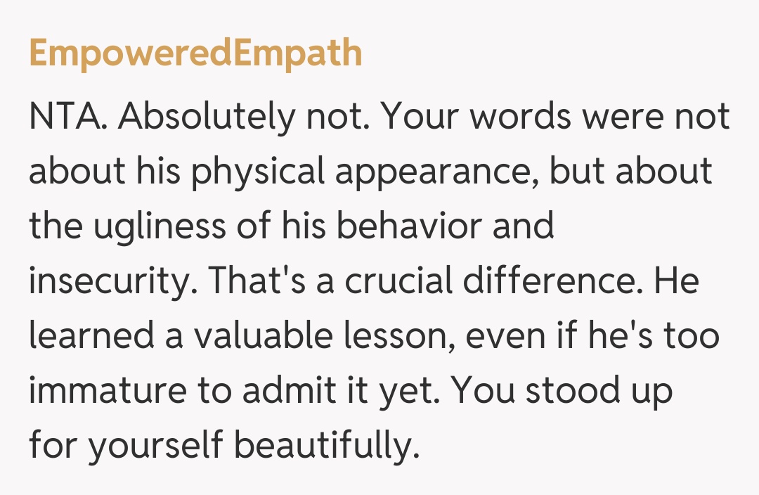 Comentariu de la EmpoweredEmpath