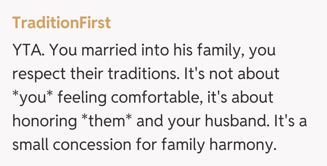 Comentariu de la TraditionFirst