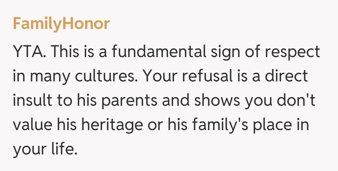 Comentariu de la FamilyHonor