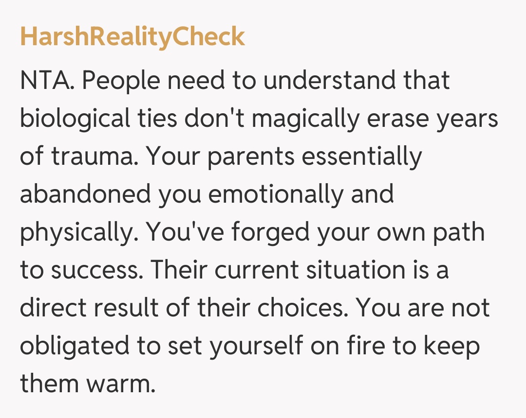 Comentariu de la HarshRealityCheck
