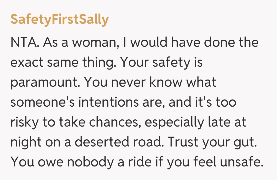 Comentariu de la SafetyFirstSally