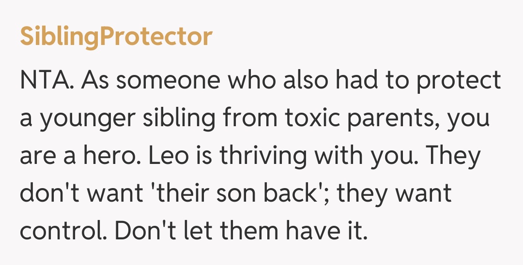 Comentariu de la SiblingProtector