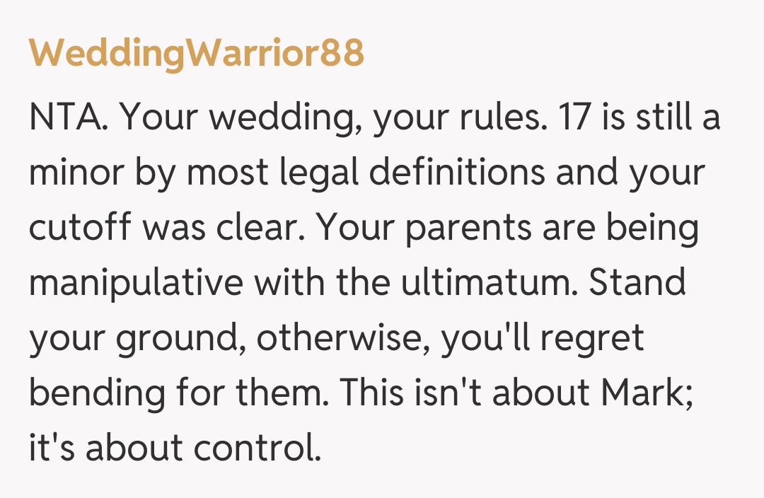Comentariu de la WeddingWarrior88