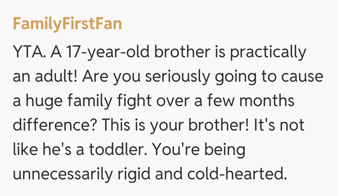 Comentariu de la FamilyFirstFan