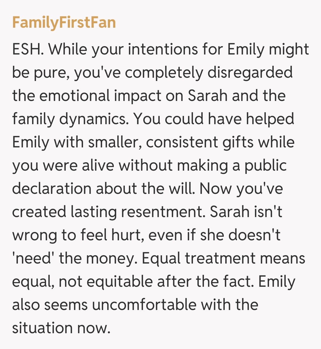 Comentariu de la FamilyFirstFan
