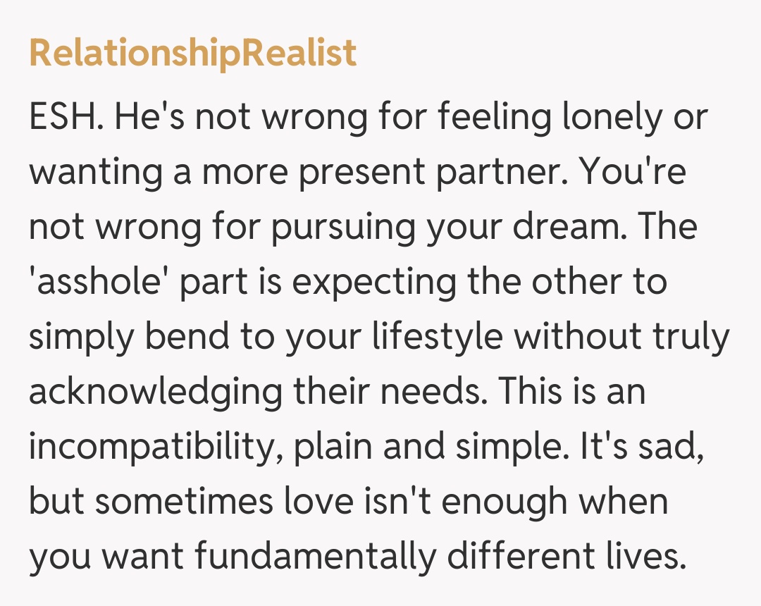 Comentariu de la RelationshipRealist