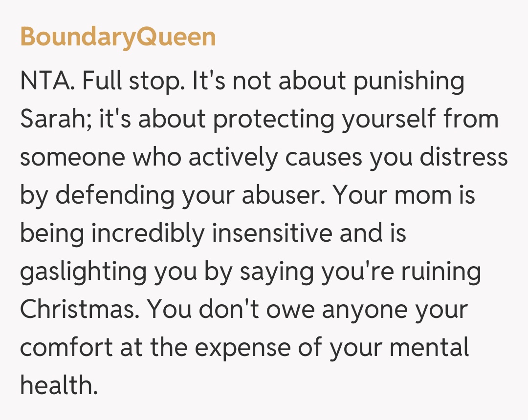 Comentariu de la BoundaryQueen