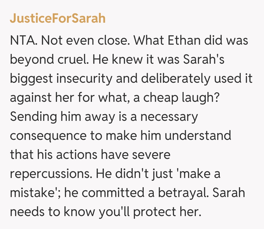 Comentariu de la JusticeForSarah