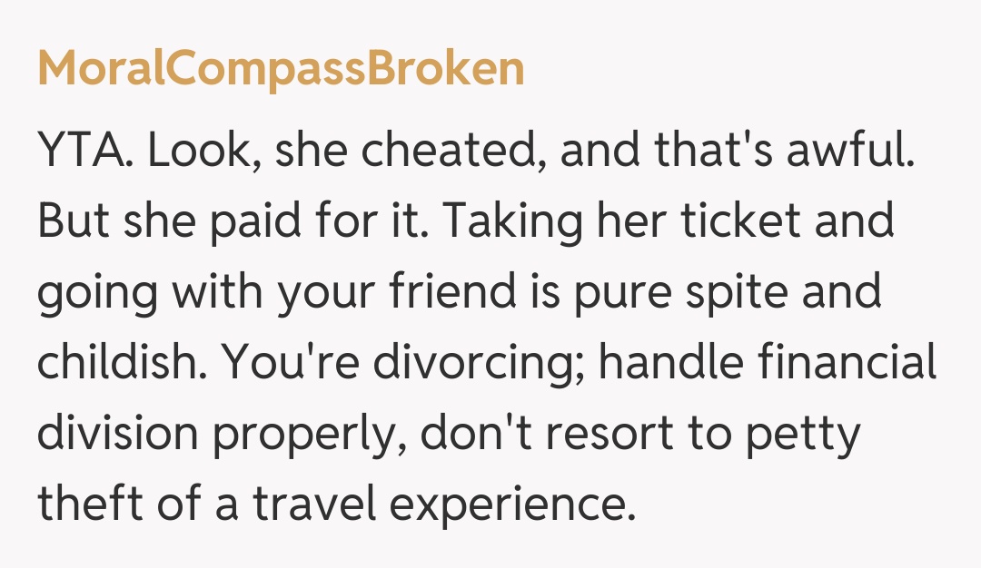 Comentariu de la MoralCompassBroken