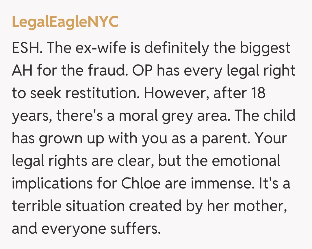 Comentariu de la LegalEagleNYC