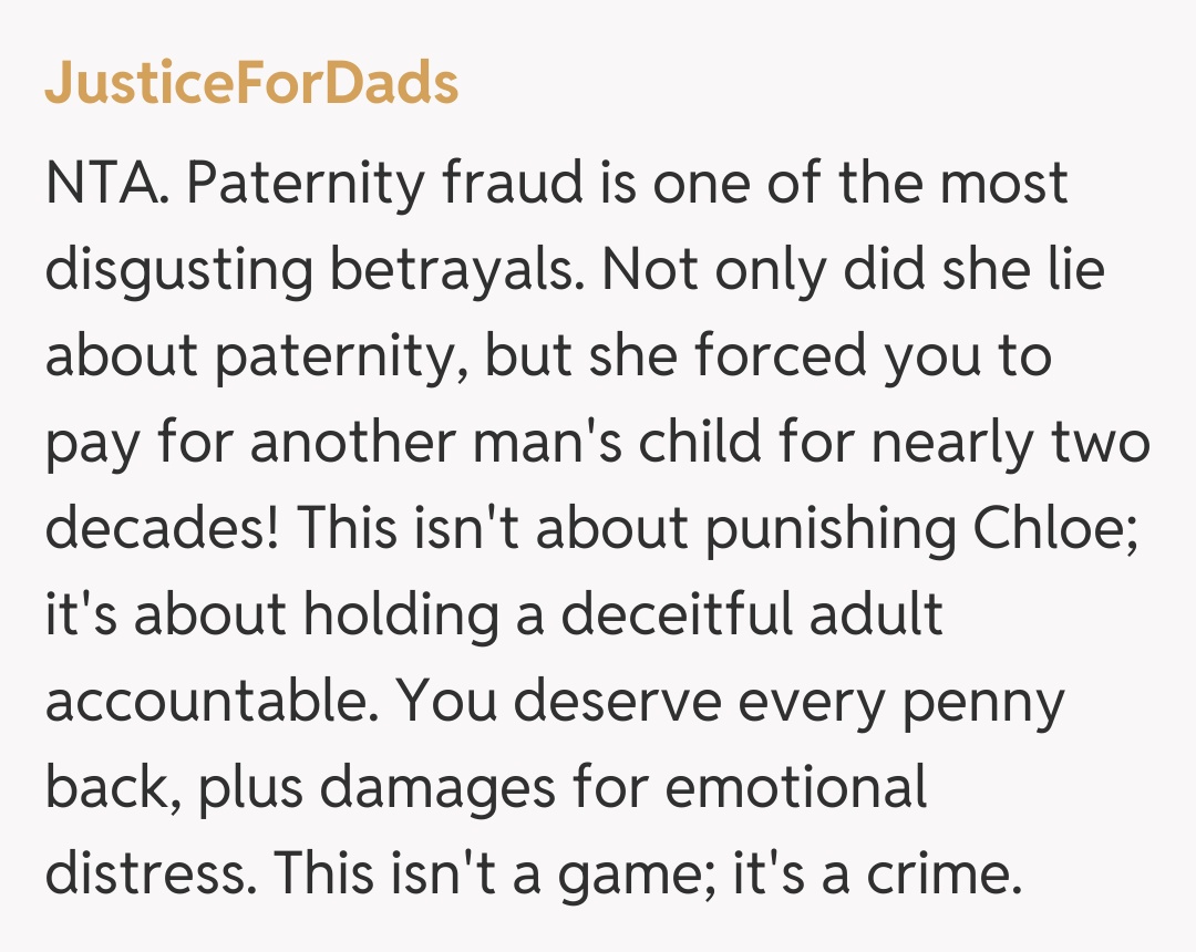 Comentariu de la JusticeForDads