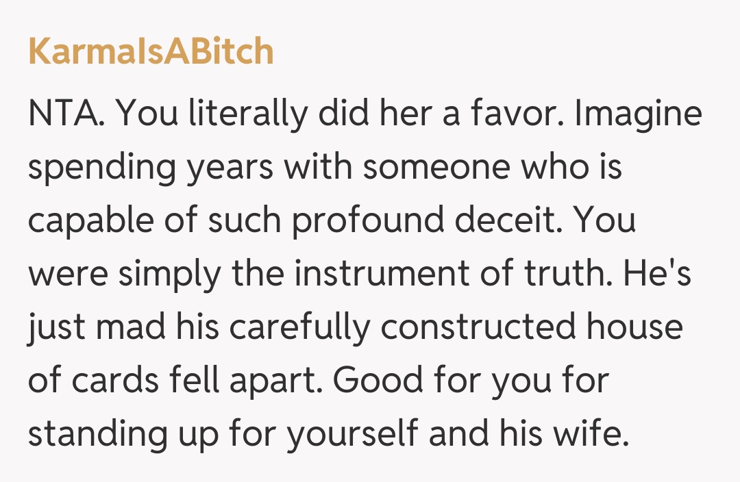 Comentariu de la KarmaIsABitch