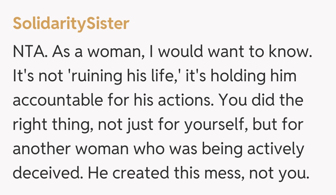 Comentariu de la SolidaritySister