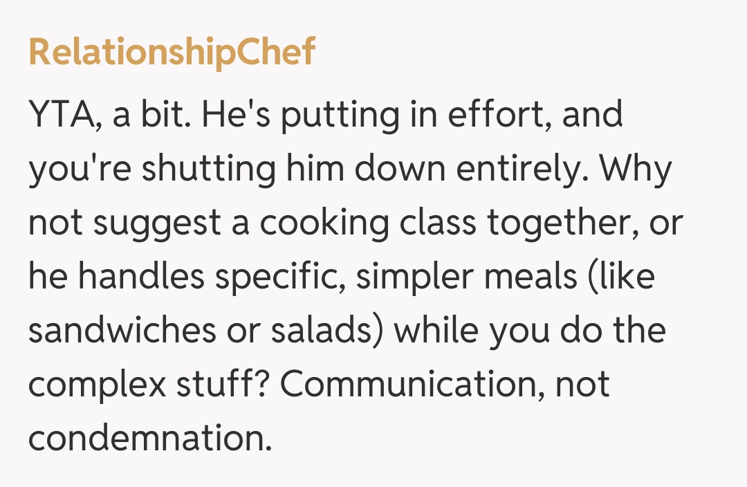 Comentariu de la RelationshipChef