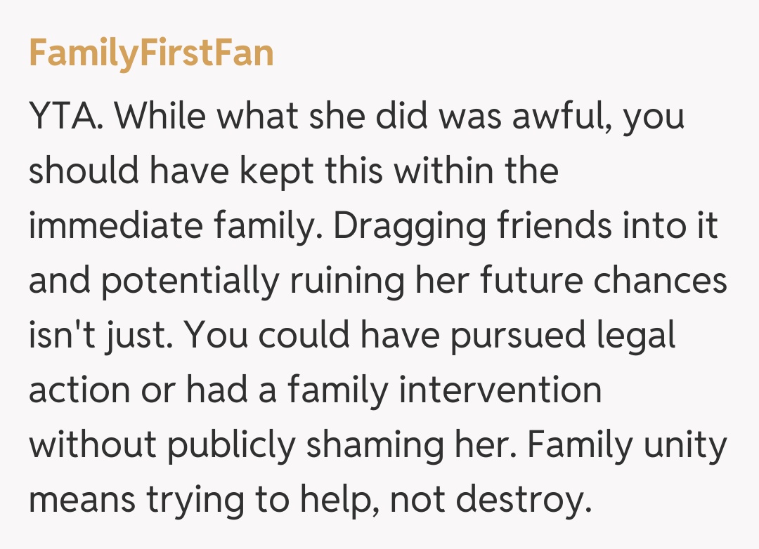 Comentariu de la FamilyFirstFan