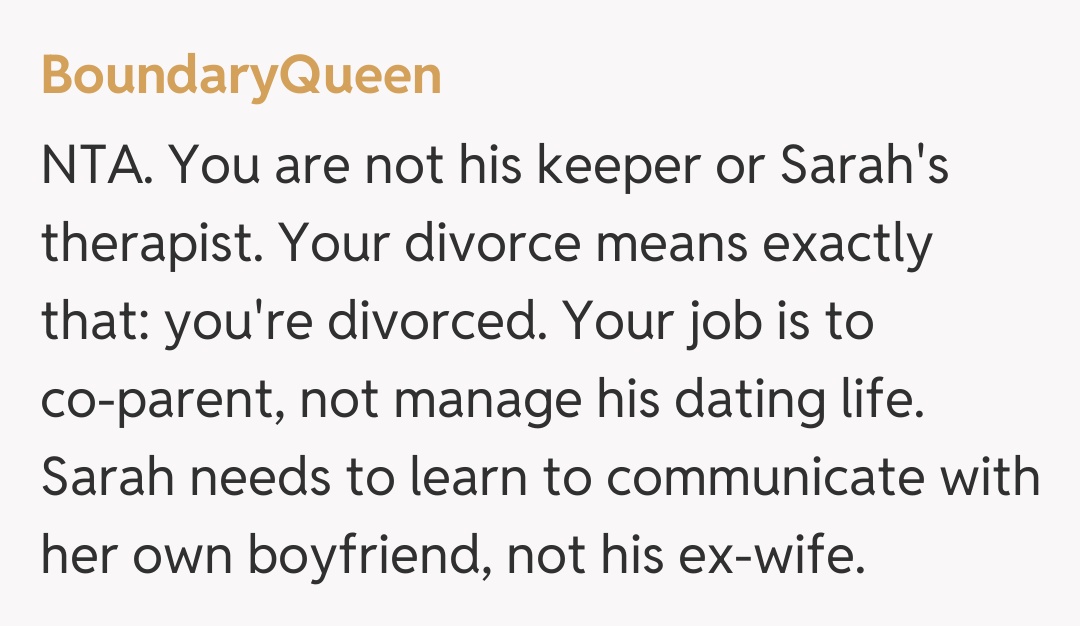 Comentariu de la BoundaryQueen