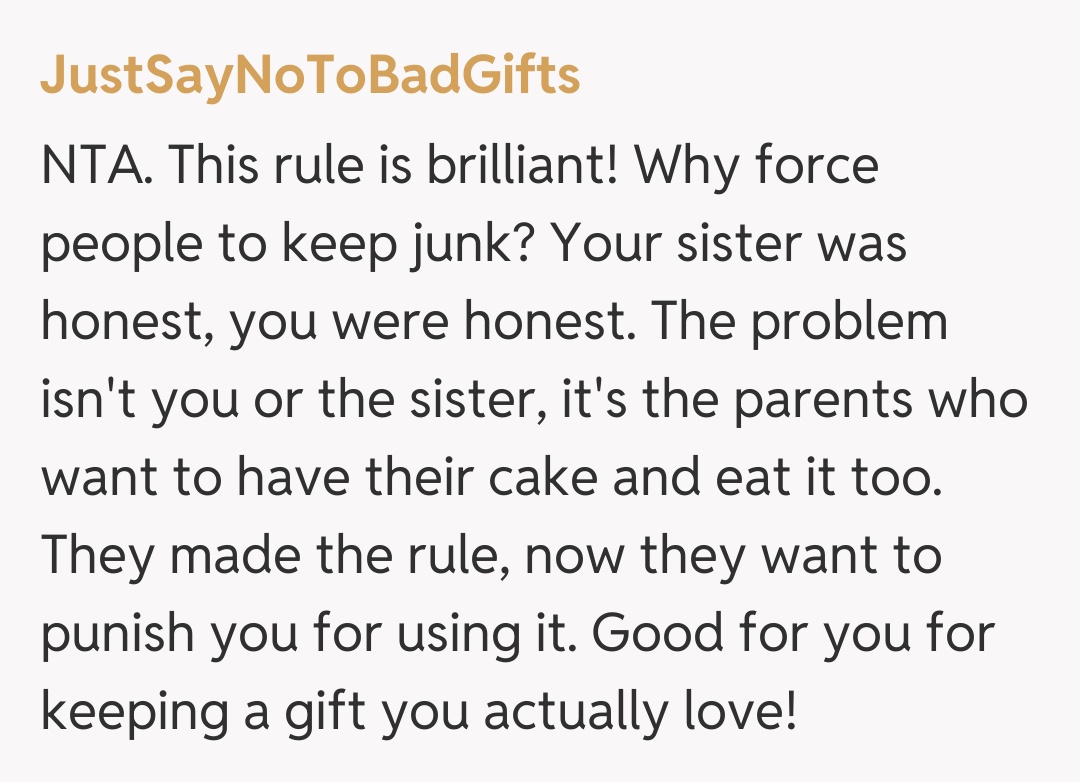 Comentariu de la JustSayNoToBadGifts