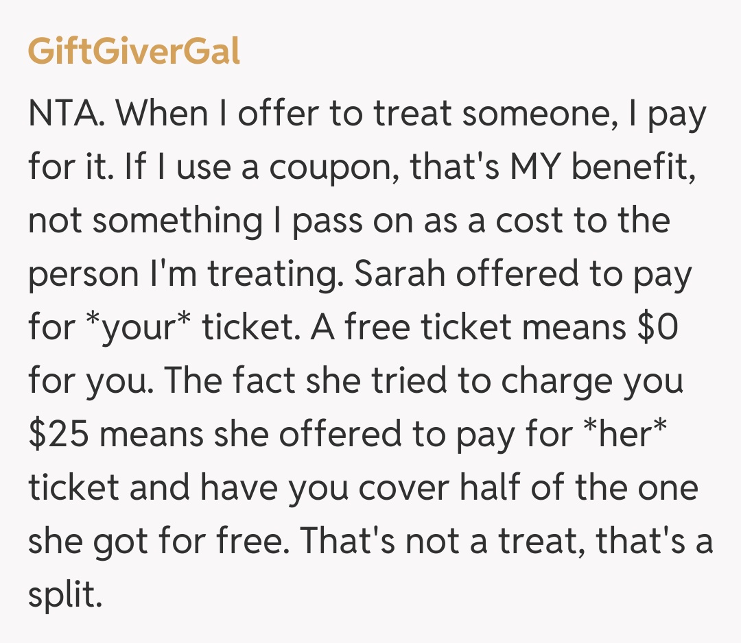 Comentariu de la GiftGiverGal