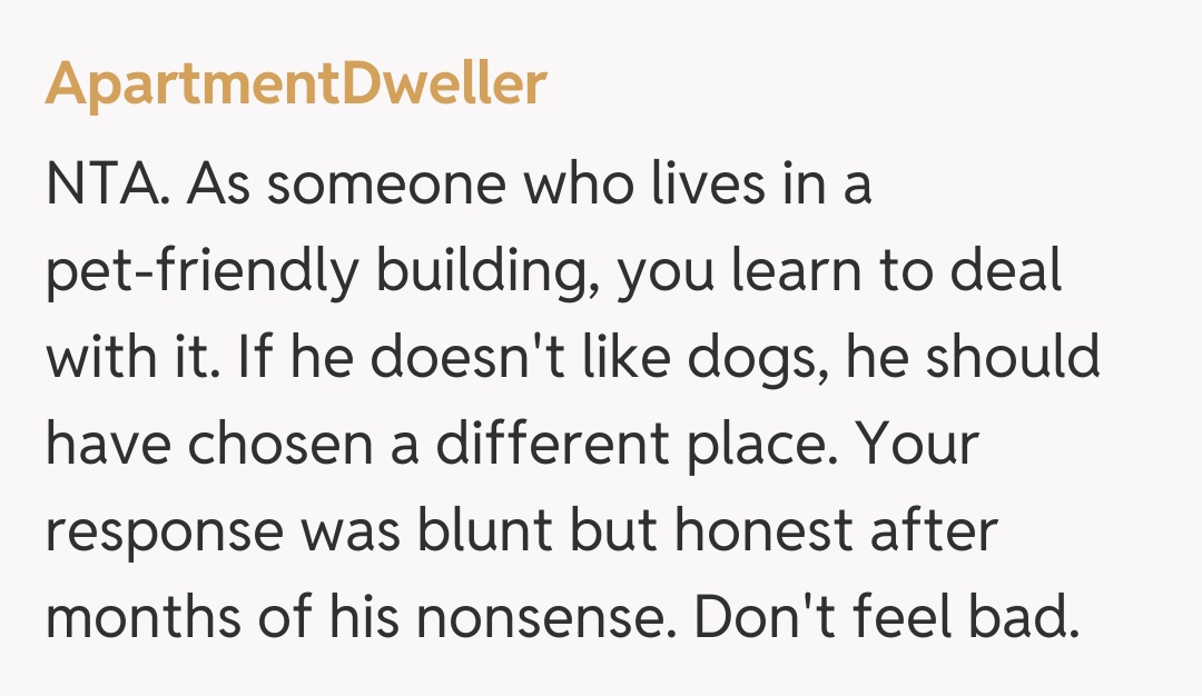 Comentariu de la ApartmentDweller