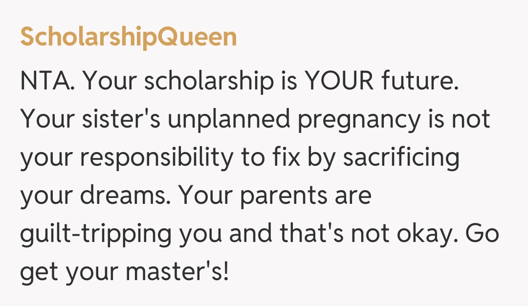Comentariu de la ScholarshipQueen