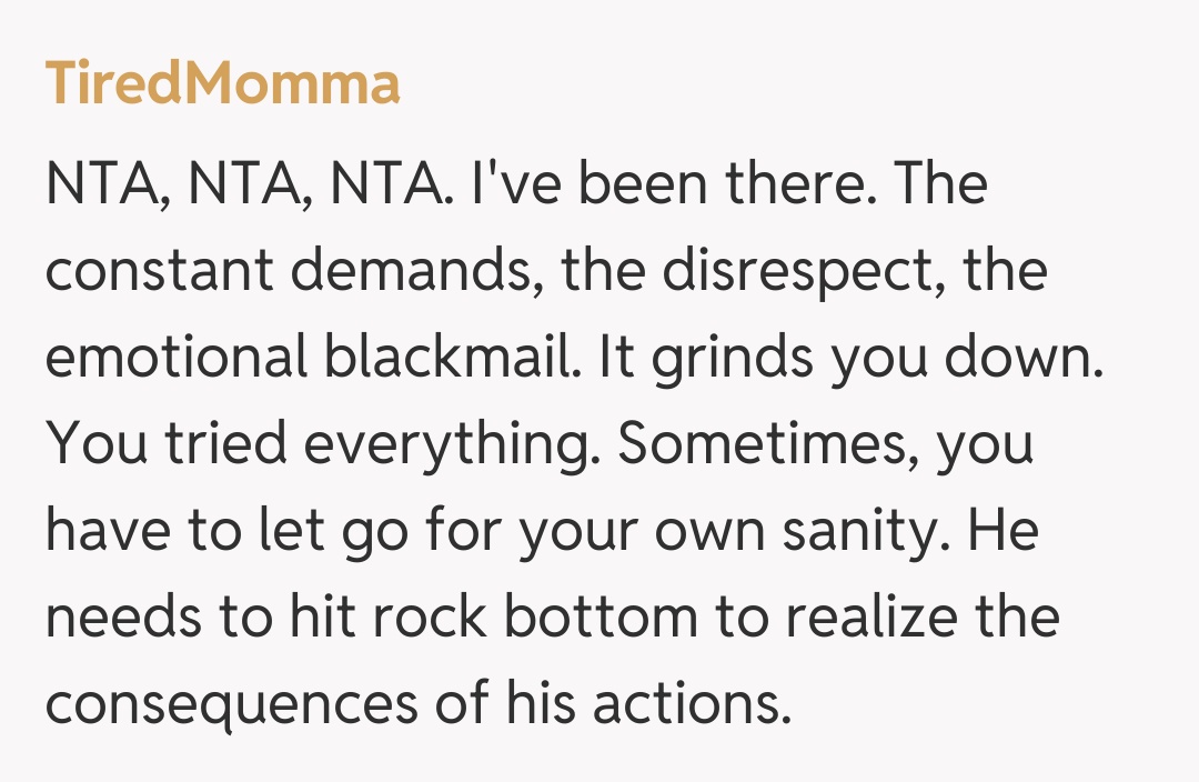 Comentariu de la TiredMomma