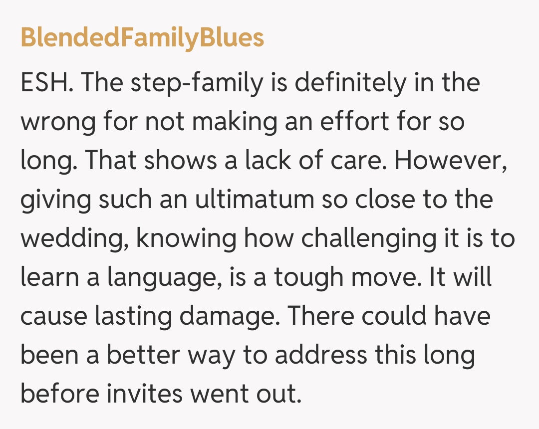 Comentariu de la BlendedFamilyBlues