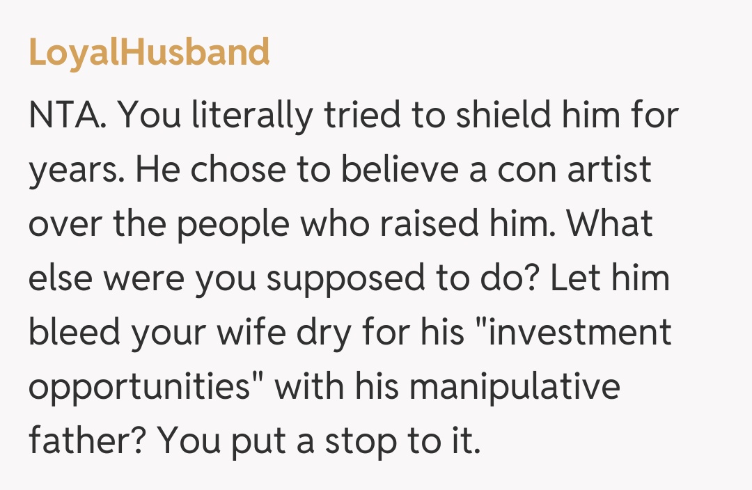 Comentariu de la LoyalHusband