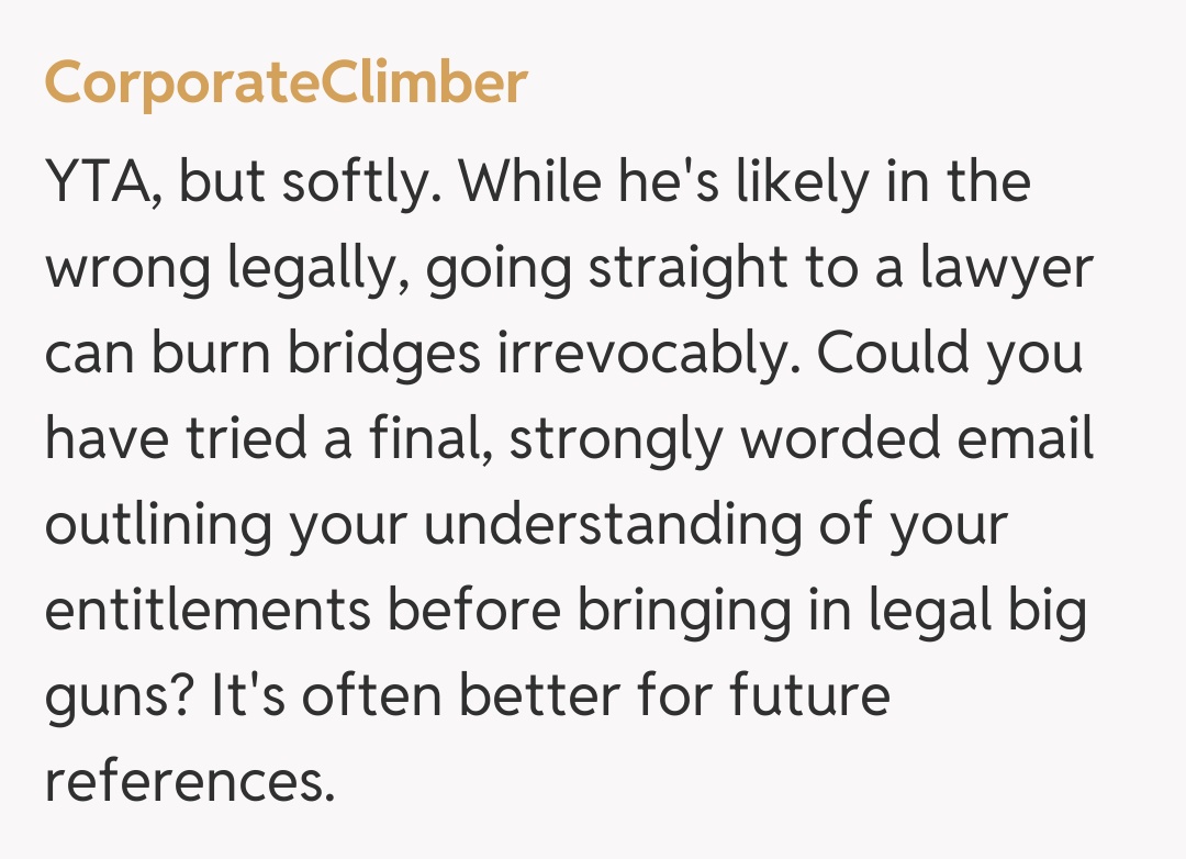 Comentariu de la CorporateClimber