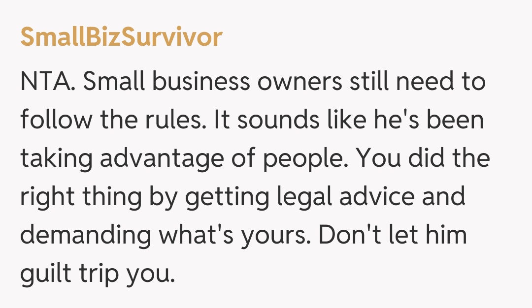 Comentariu de la SmallBizSurvivor