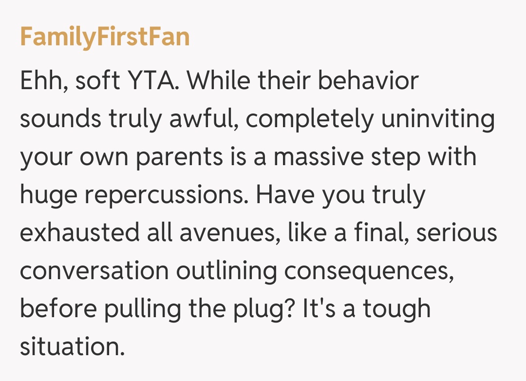 Comentariu de la FamilyFirstFan