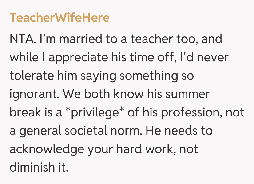 Comentariu de la TeacherWifeHere