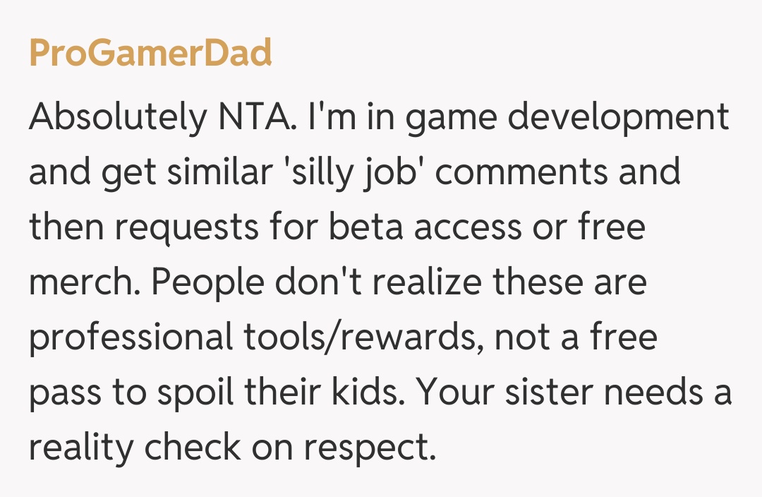 Comentariu de la ProGamerDad