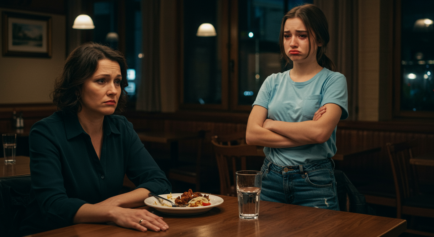 Girl invades woman's dinner to 'rescue' her from loneliness throws a tantrum when rejected