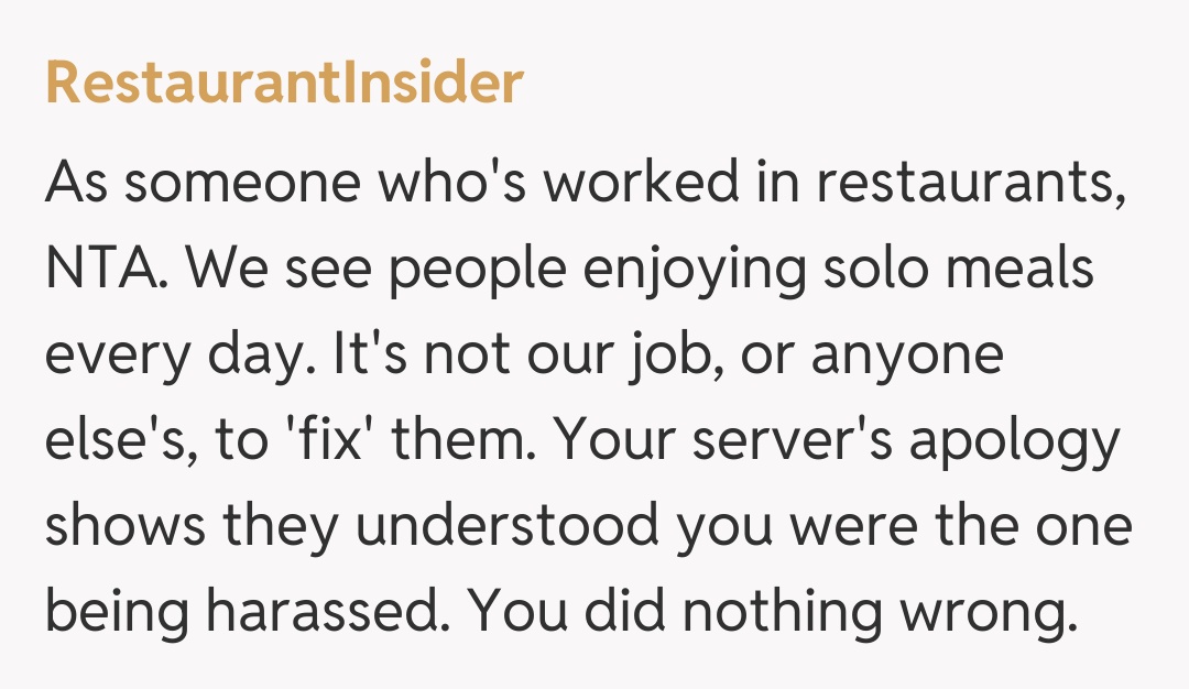 Comentariu de la RestaurantInsider