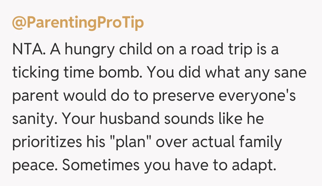 Comentariu de la @ParentingProTip