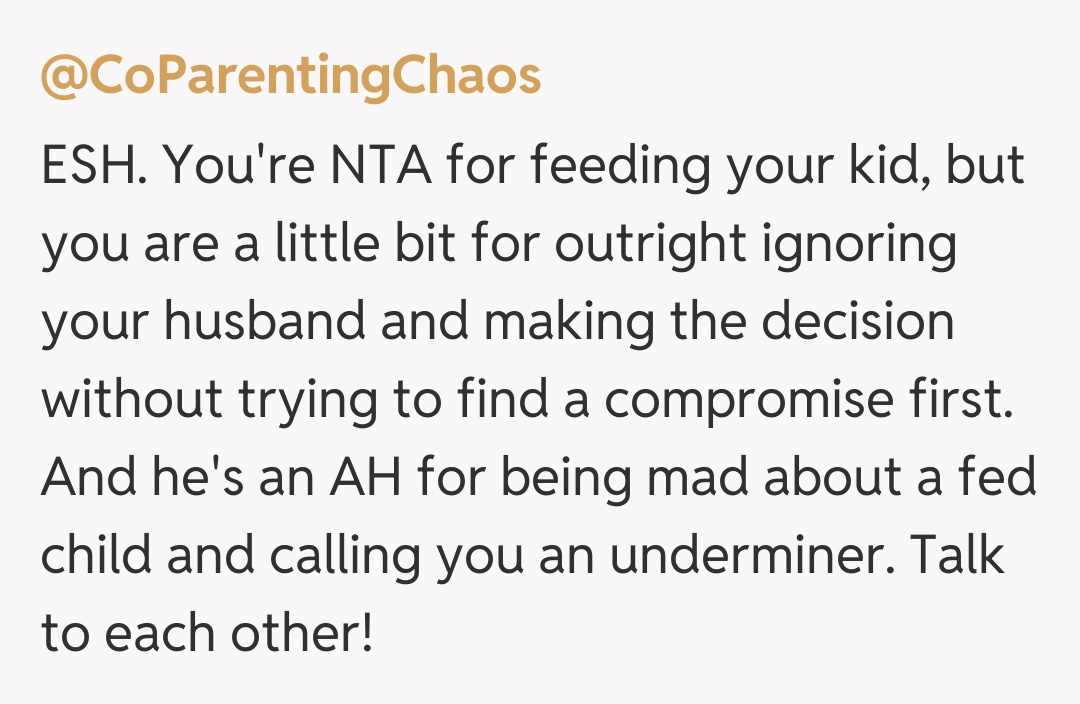 Comentariu de la @CoParentingChaos
