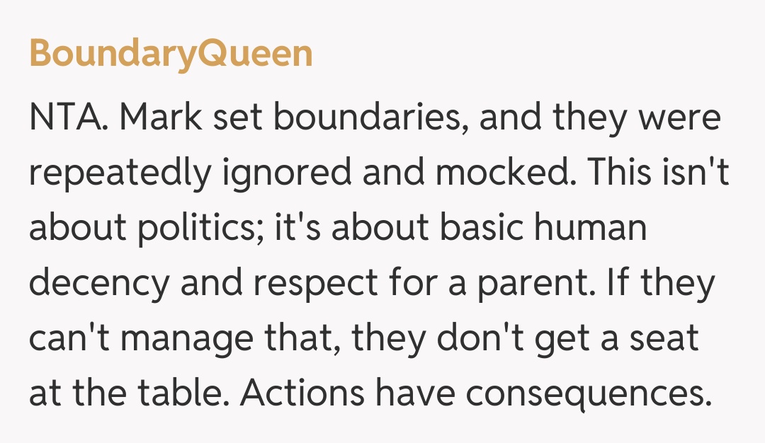 Comentariu de la BoundaryQueen