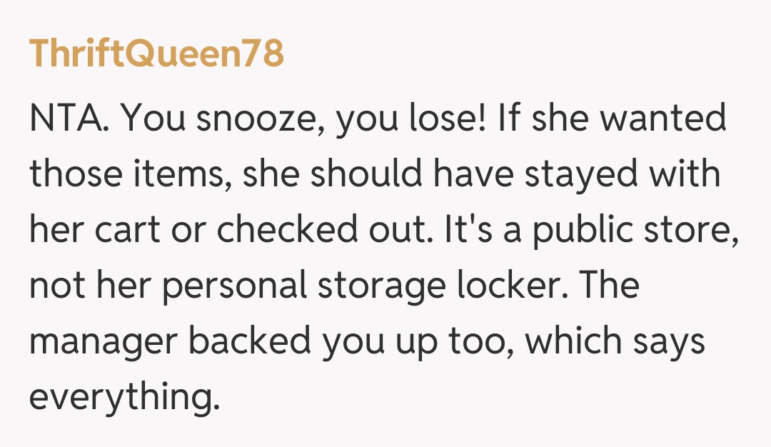 Comentariu de la ThriftQueen78