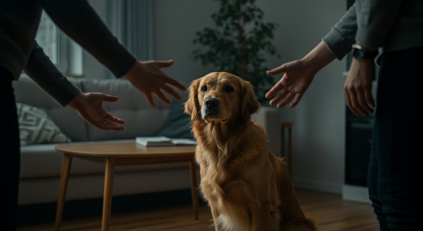"She became attached to the dog, takes him on his walks, cooks for him, takes him to the vet..."