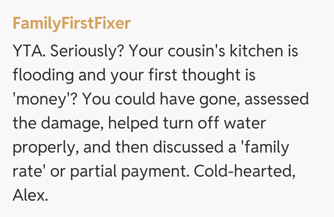 Comentariu de la FamilyFirstFixer