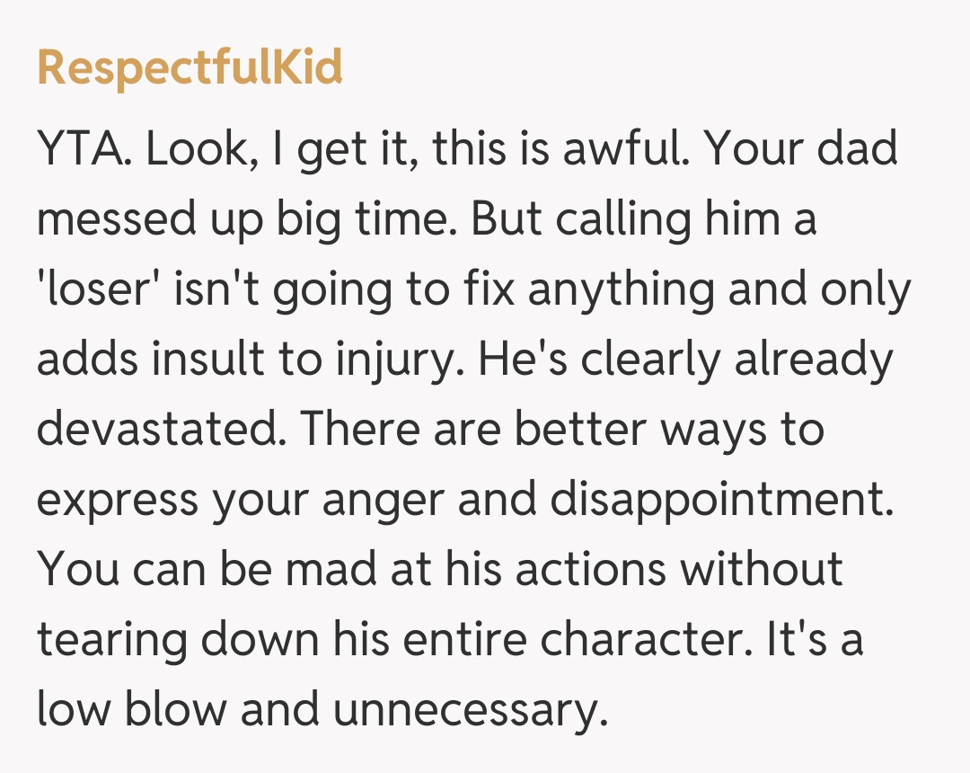 Comentariu de la RespectfulKid