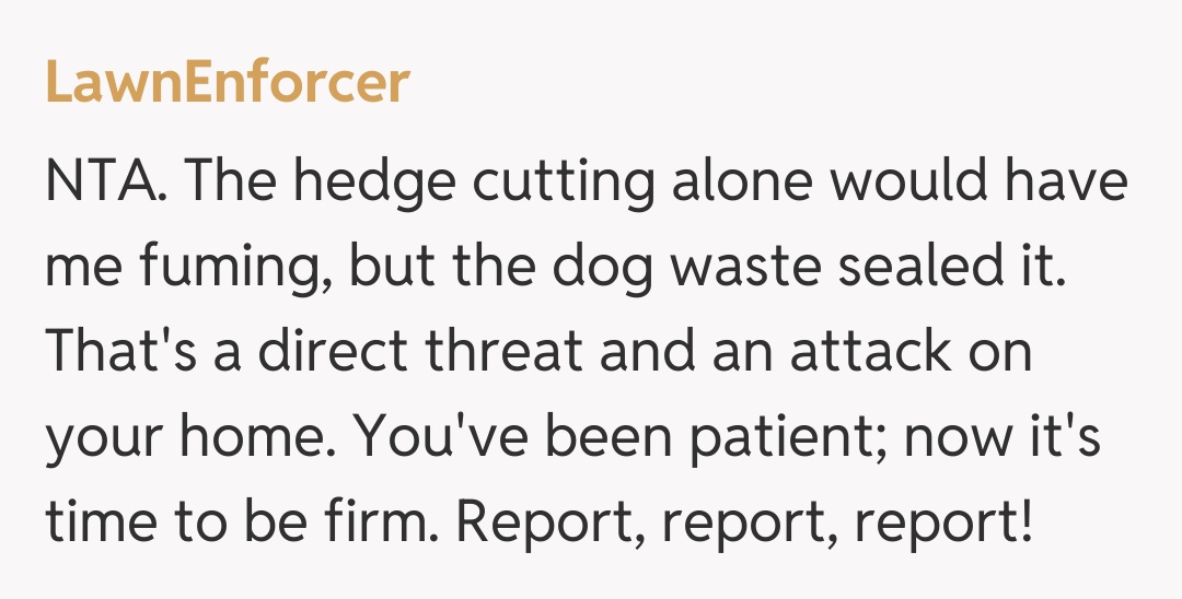 Comentariu de la LawnEnforcer