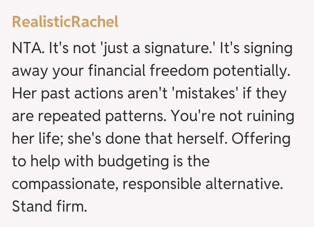Comentariu de la RealisticRachel