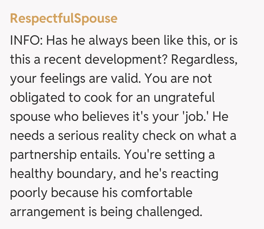 Comentariu de la RespectfulSpouse