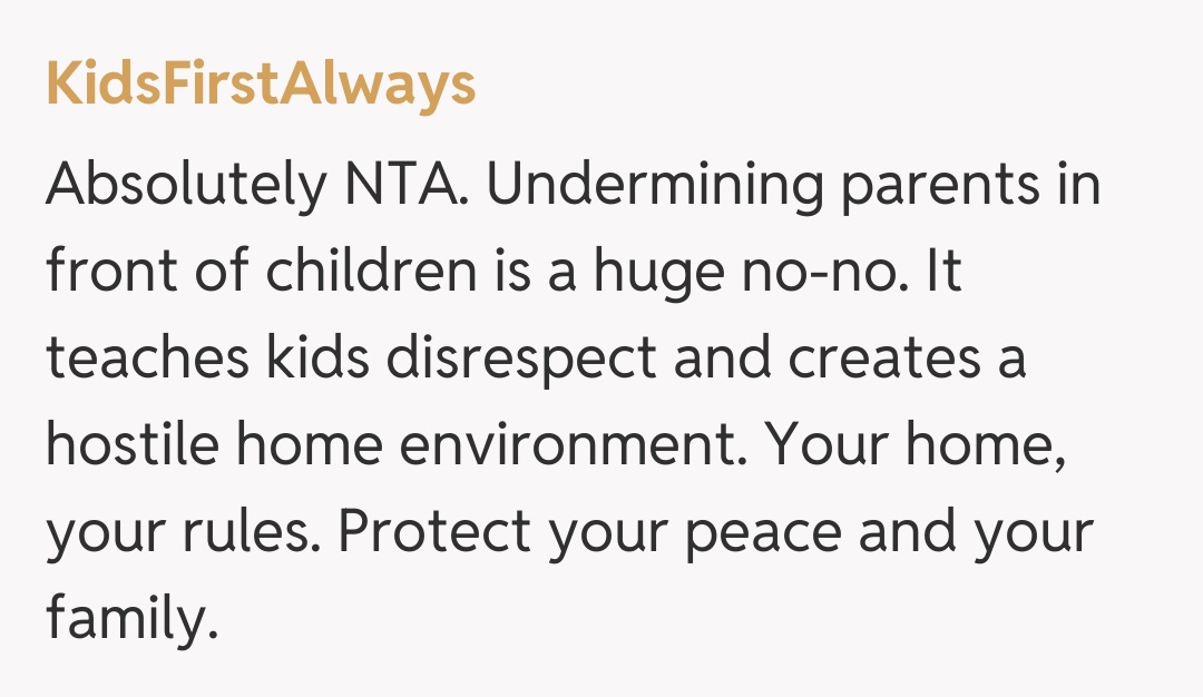 Comentariu de la KidsFirstAlways