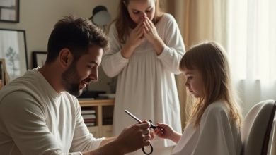 Photo of “He Thought He Was Just Trimming His Daughter’s Hair — But What He Saw Hidden Underneath Left Us Both Shattered”