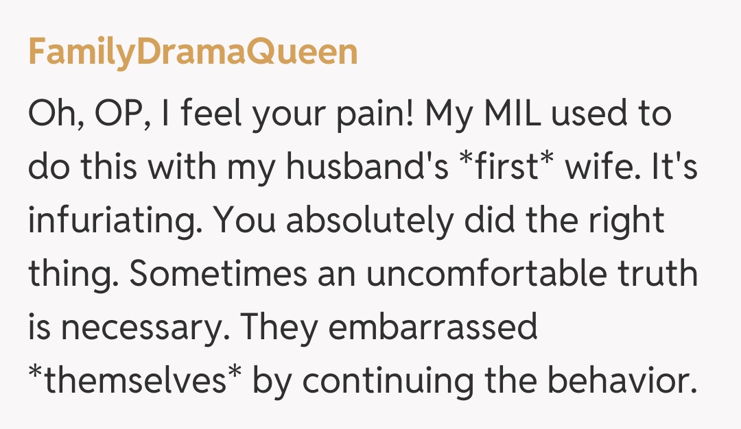 Comentariu de la FamilyDramaQueen